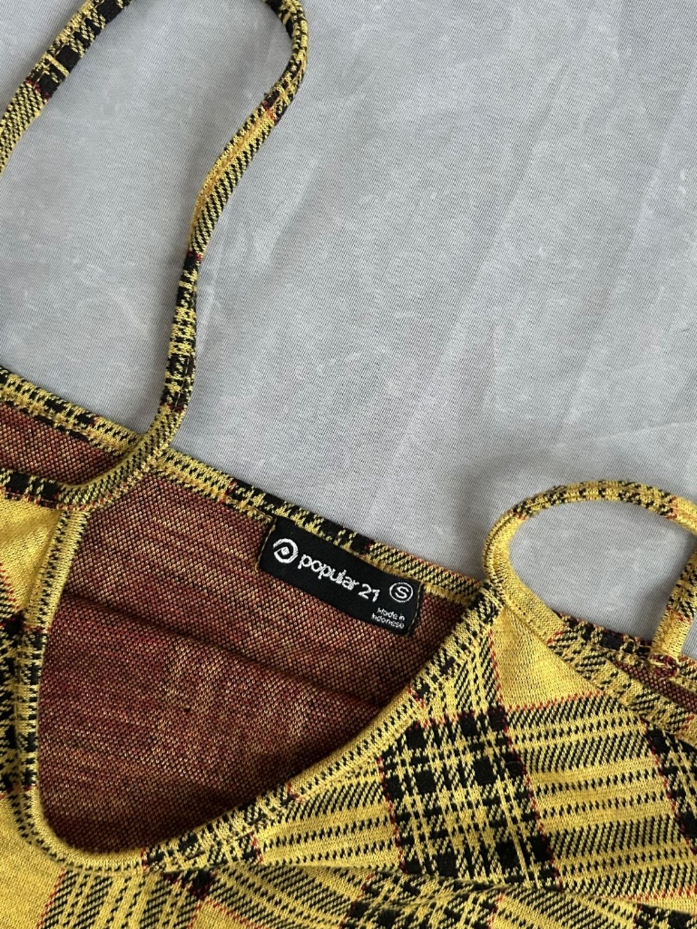 Yellow Plaid mini dress!!! - Picture 3 of 3